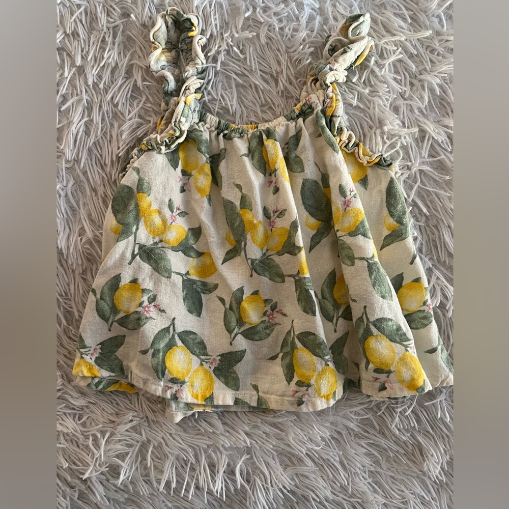 ❤️Old Navy Linen Lemon Sleeveless Top